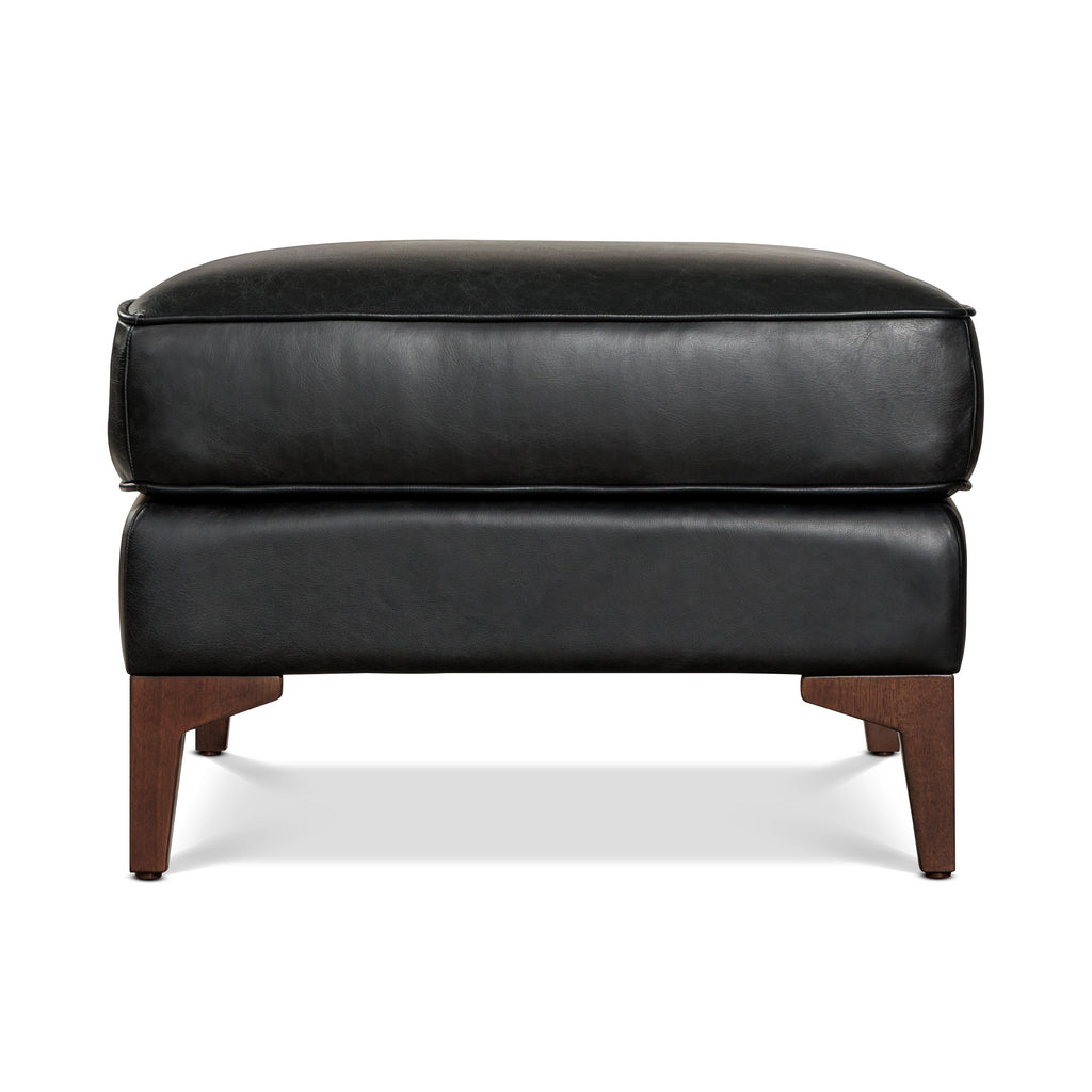 Leather Ottoman 2.0 | Onyx Black