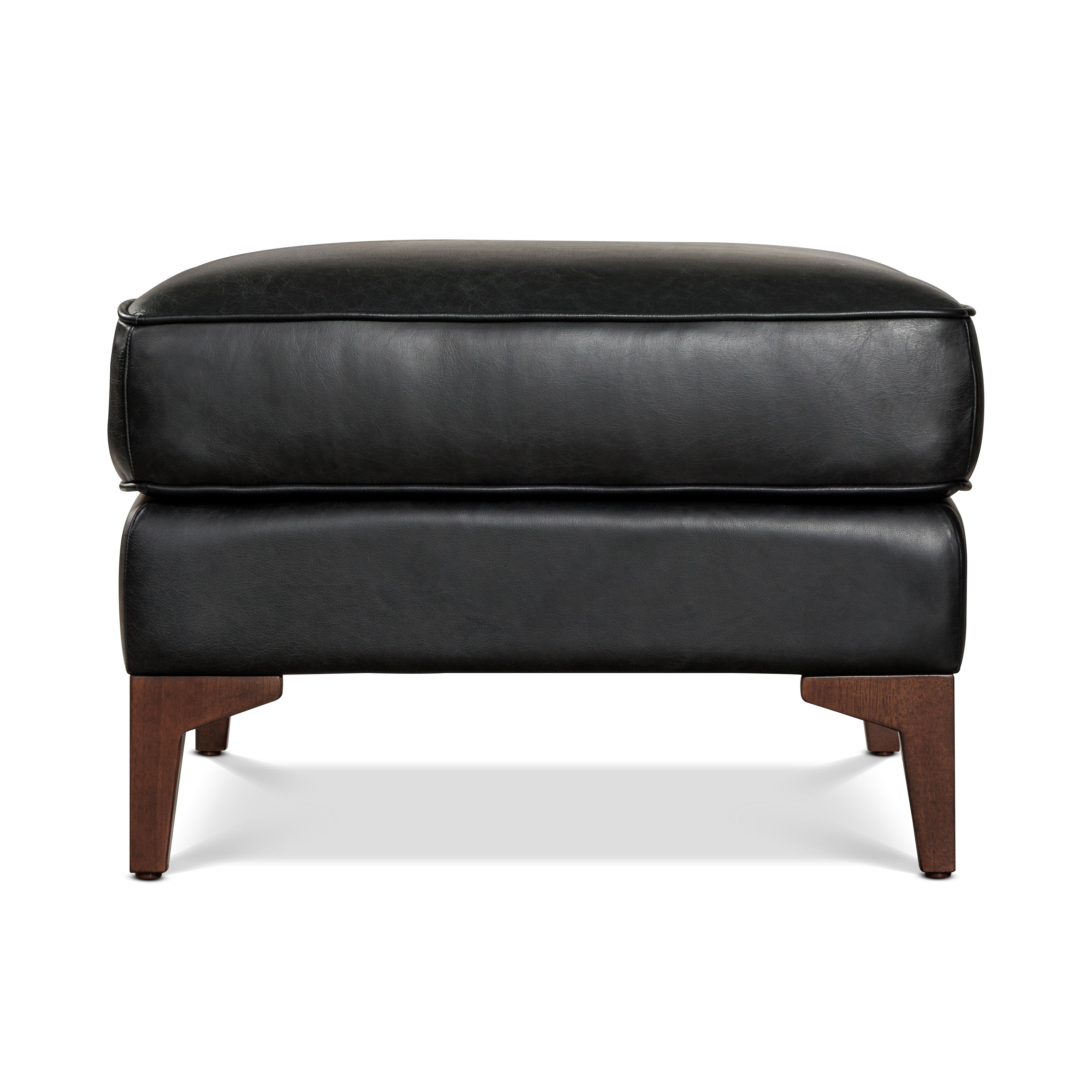 Leather Ottoman 2.0 | Onyx Black