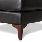 Leather Ottoman 2.0 | Onyx Black