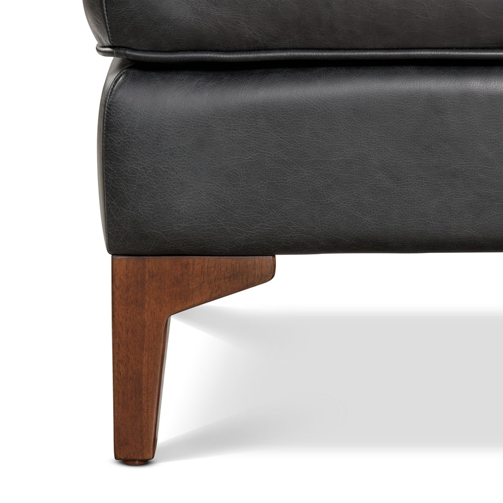 Leather Ottoman 2.0 | Onyx Black