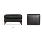 Leather Ottoman 2.0 | Onyx Black