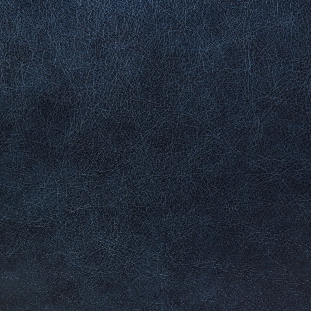 Leather Ottoman 2.0 | Midnight Blue