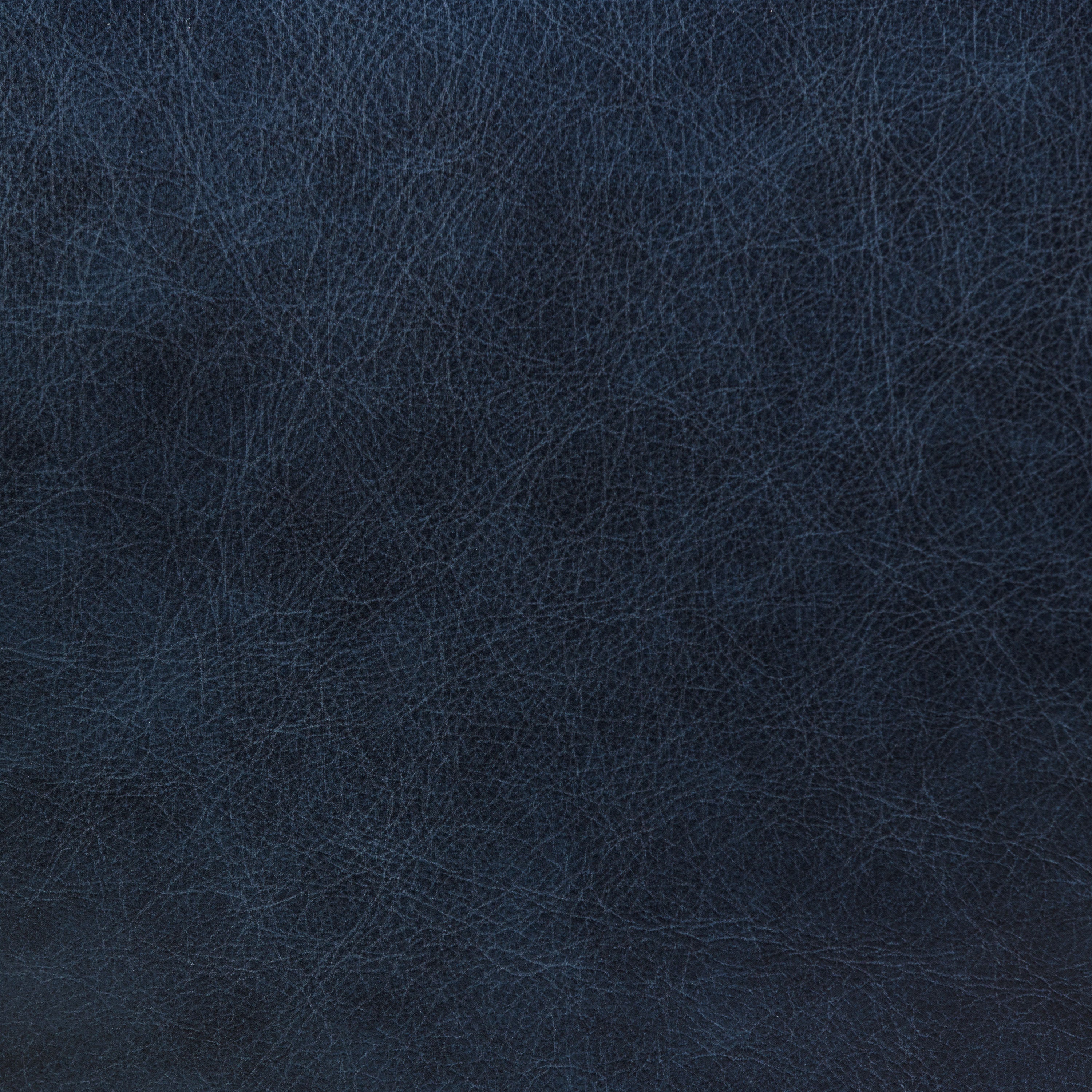 Leather Ottoman 2.0 | Midnight Blue