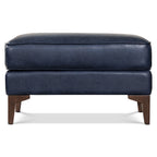 Leather Ottoman 2.0 | Midnight Blue