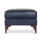 Leather Ottoman 2.0 | Midnight Blue