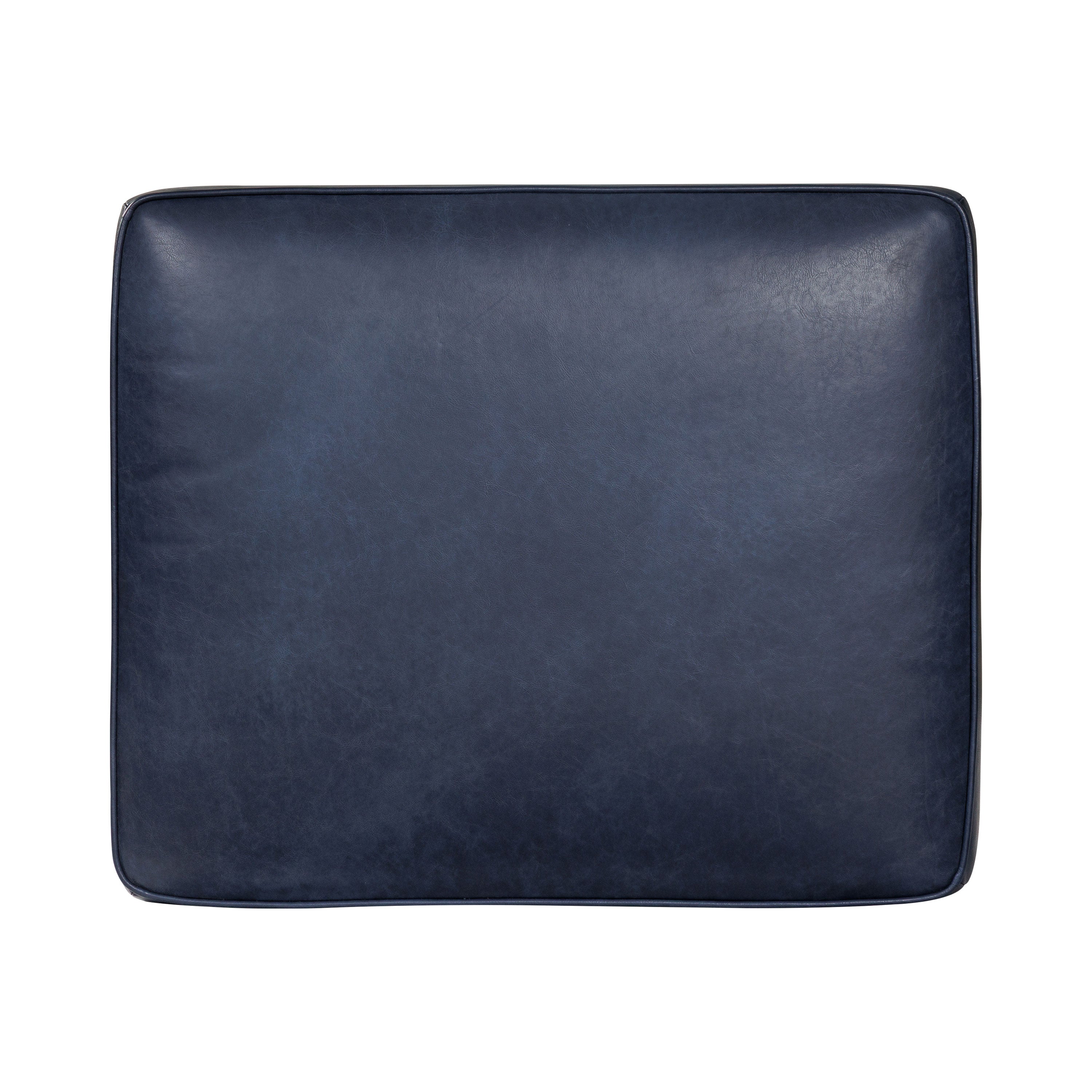 Leather Ottoman 2.0 | Midnight Blue