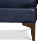 Leather Ottoman 2.0 | Midnight Blue