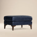 Leather Ottoman 2.0 | Midnight Blue