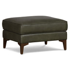 Leather Ottoman 2.0 | Olivine Green