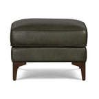 Leather Ottoman 2.0 | Olivine Green