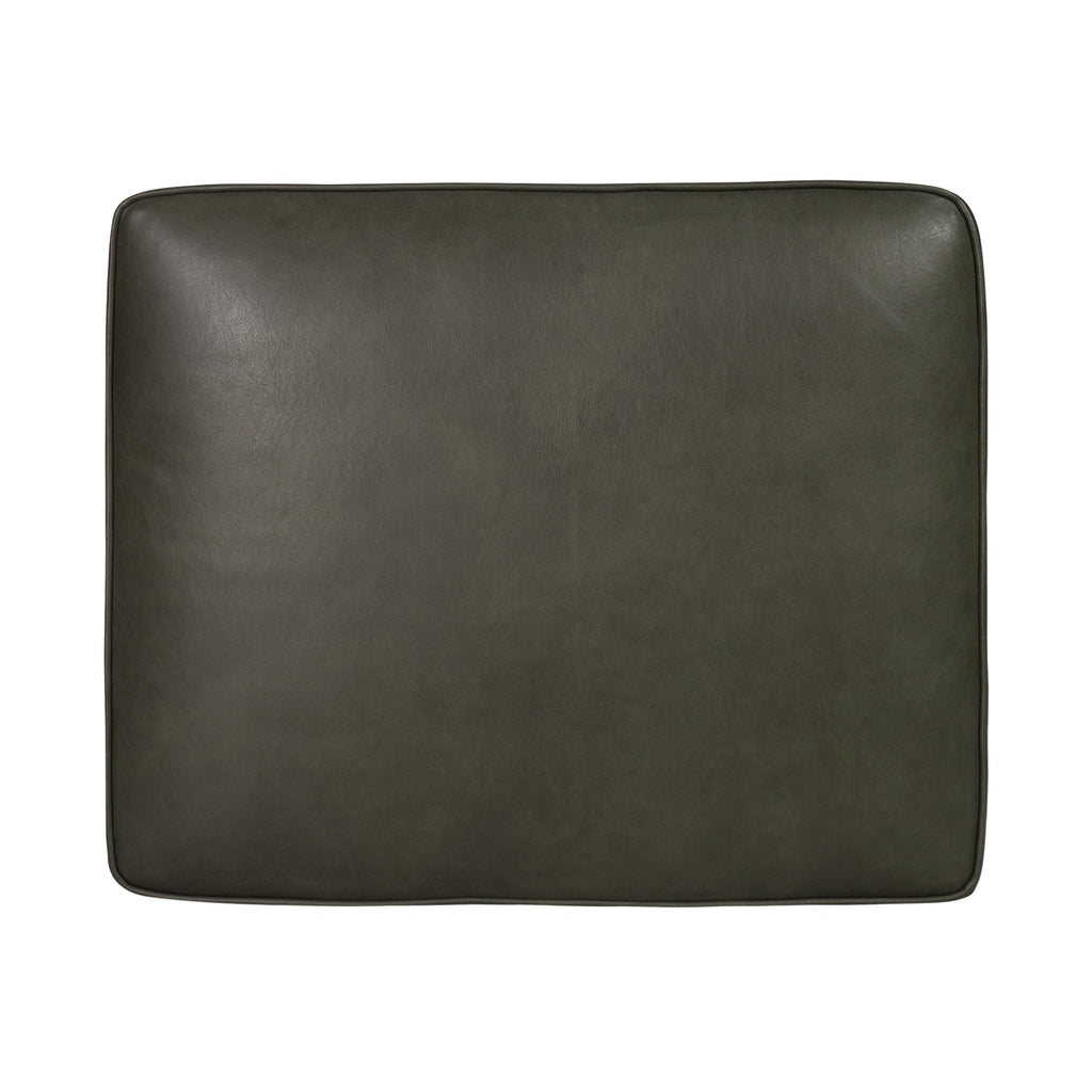 Leather Ottoman 2.0 | Olivine Green