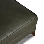 Leather Ottoman 2.0 | Olivine Green