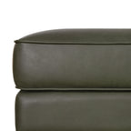 Leather Ottoman 2.0 | Olivine Green