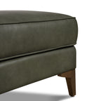 Leather Ottoman 2.0 | Olivine Green