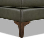 Leather Ottoman 2.0 | Olivine Green