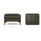 Leather Ottoman 2.0 | Olivine Green