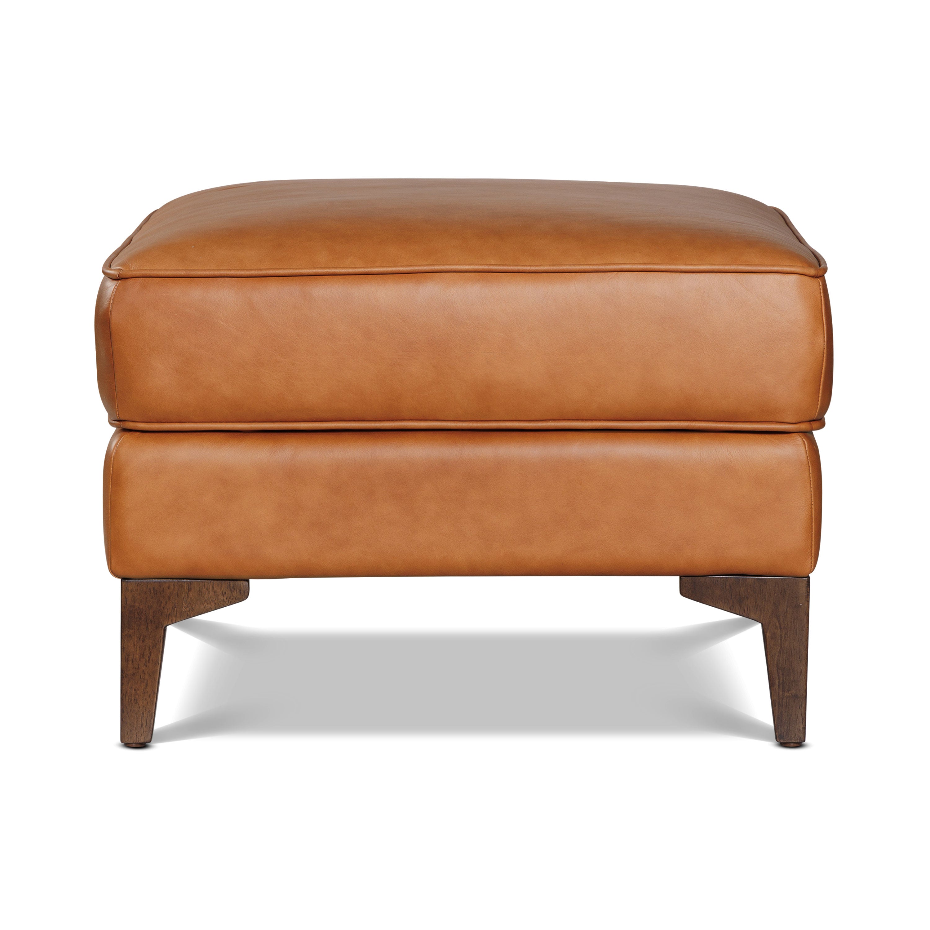 Leather Ottoman 2.0 | Cognac Tan