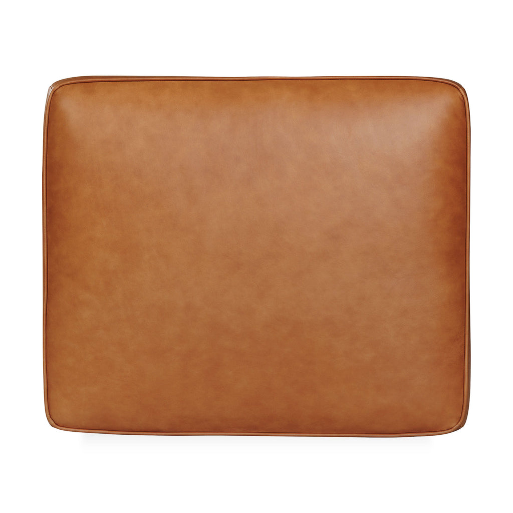 Leather Ottoman 2.0 | Cognac Tan