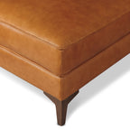 Leather Ottoman 2.0 | Cognac Tan