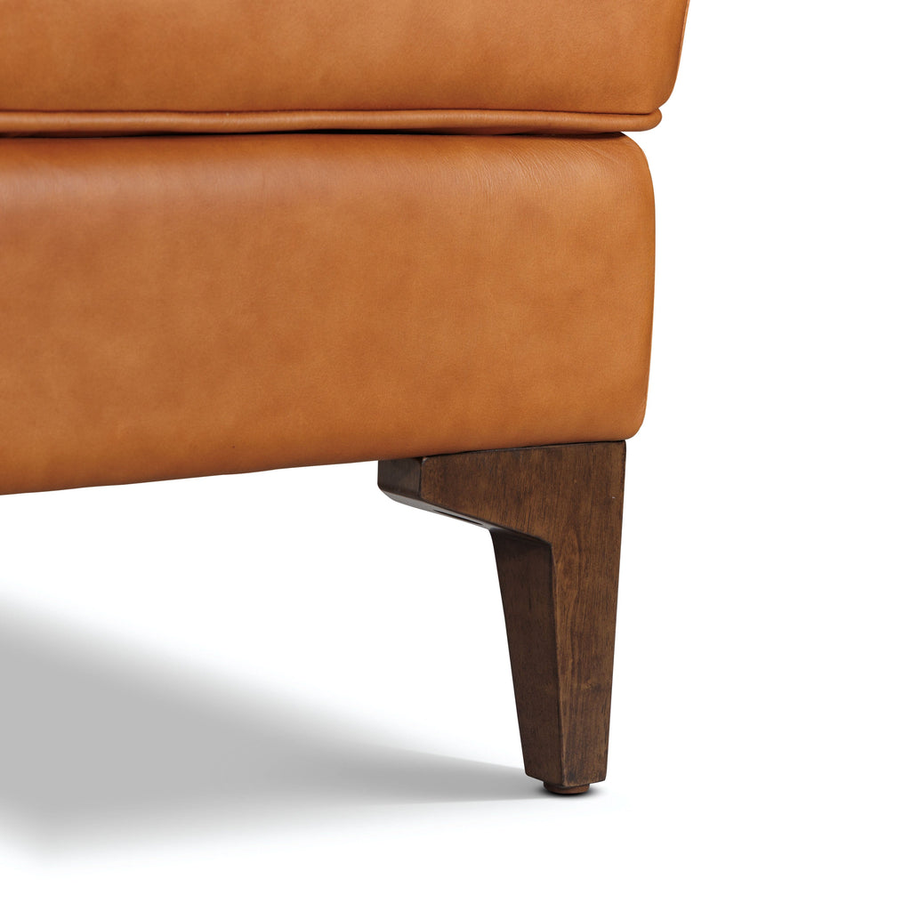 Leather Ottoman 2.0 | Cognac Tan
