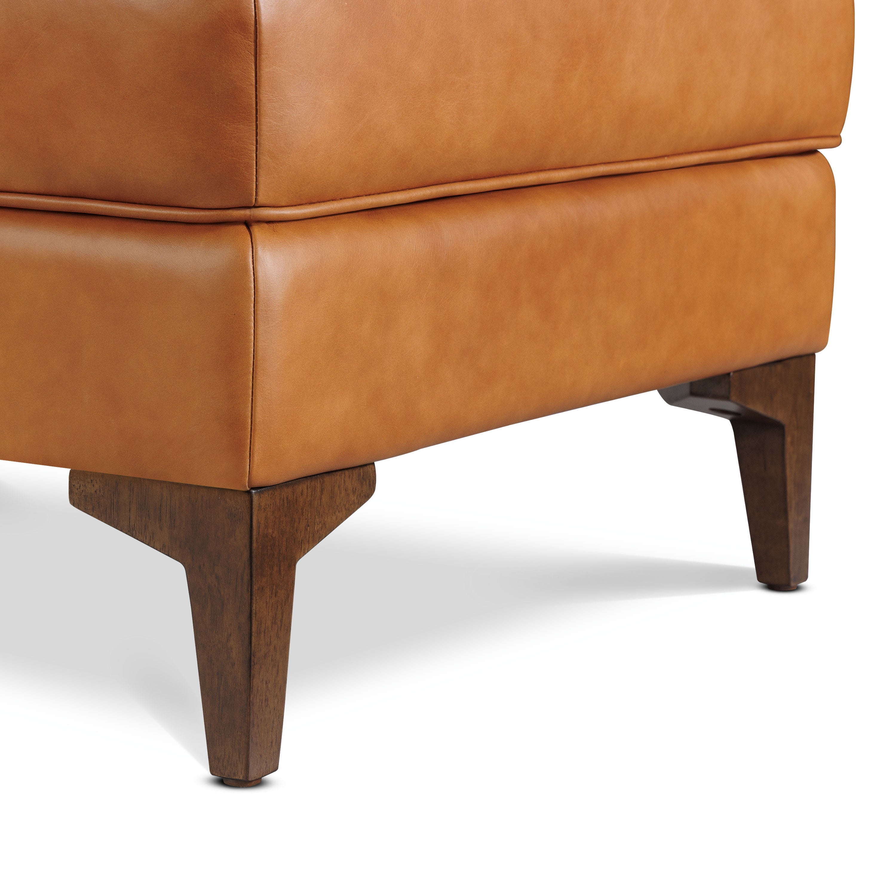 Leather Ottoman 2.0 | Cognac Tan