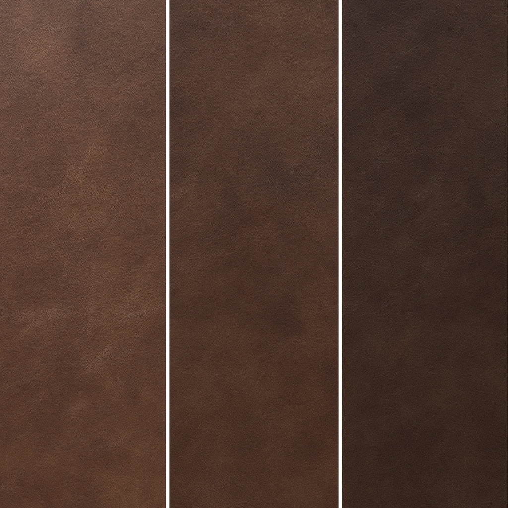 Leather Ottoman | Cocoa Brown