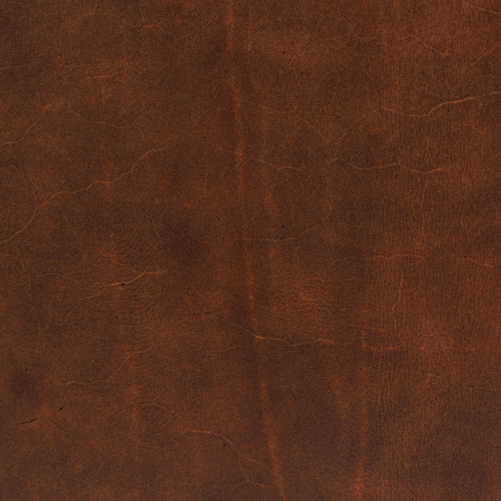 Leather Storage Ottoman | Oscuro Brown